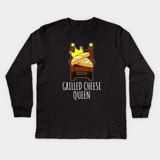 Grilled Cheese Queen Kids Long Sleeve T-Shirt